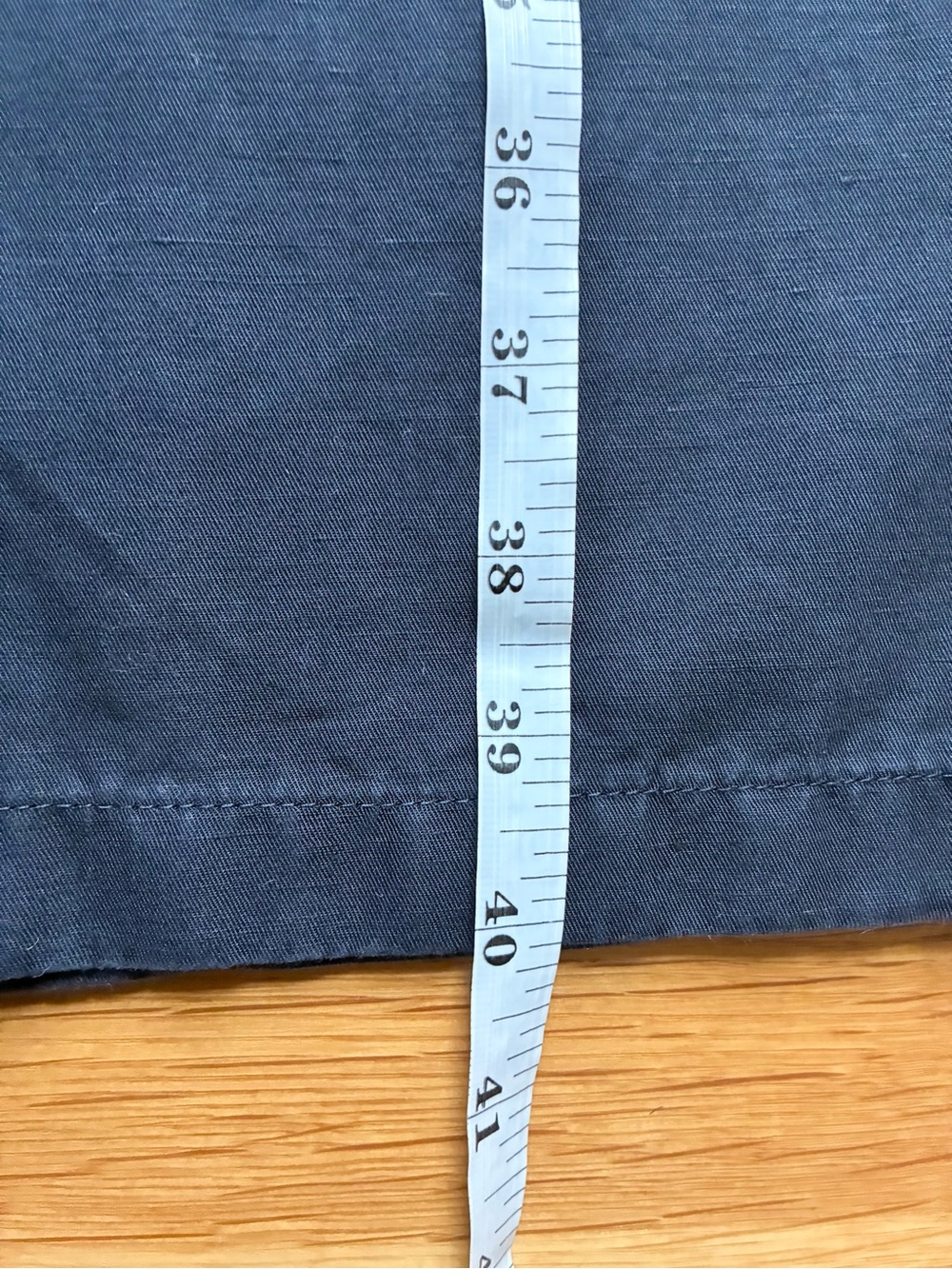 Alex Mill Neil Utility Straight Leg Pant Cotton Linen Washed Navy Size 8 NWT - Picture 12 of 12